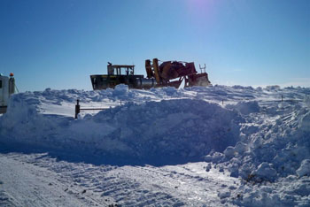 Tiling in snow