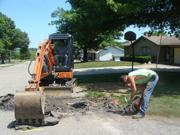 Water main work