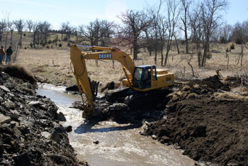 Creek straightening